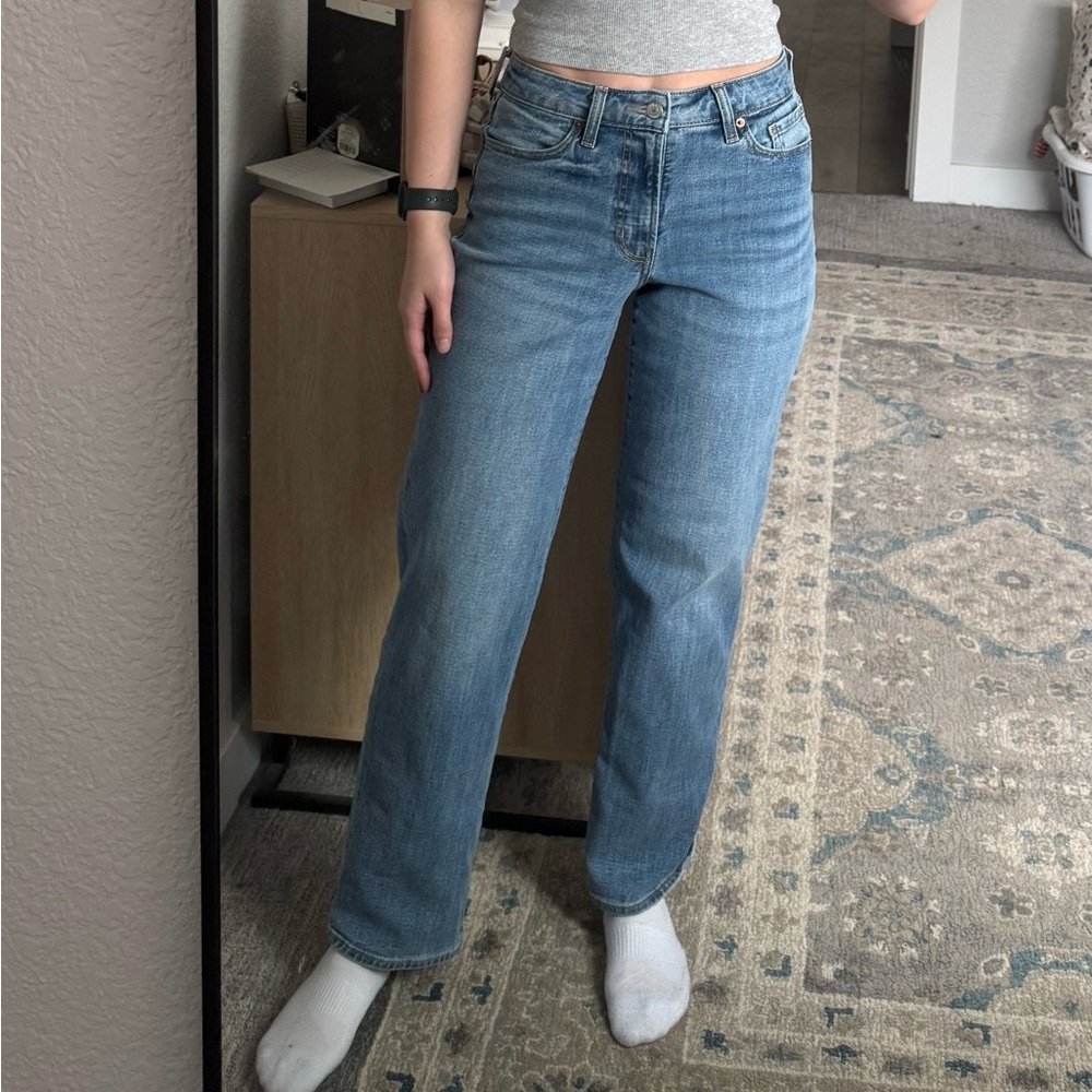 Old Navy Light Blue Straight Leg Jeans